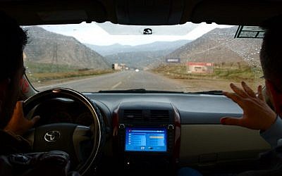 The road to the refugee camp in Kurdistan's mountains (photo credit: courtesy/Kelsey Cannon)