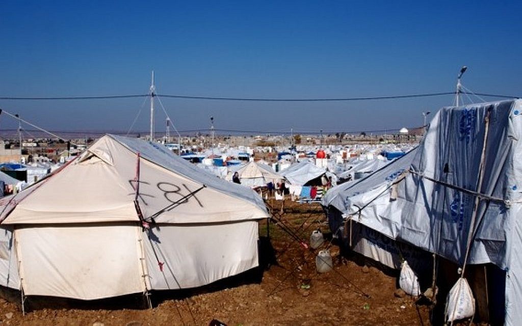 A refugee camp for Syrian Kurds in Iraqi Kurdistan (photo credit: Times of Israel/Lazar Berman)