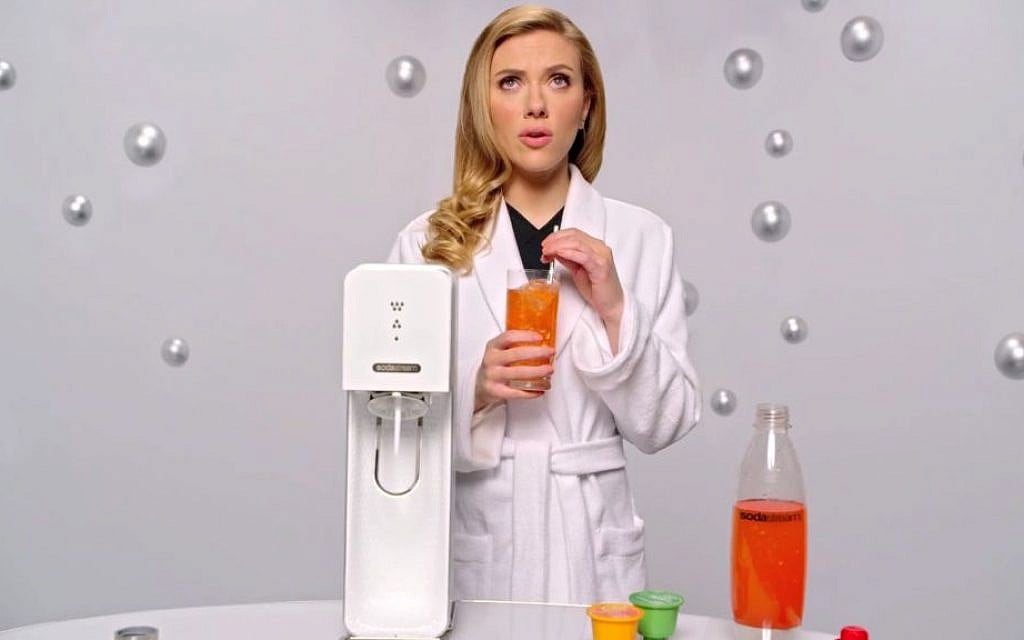 Scarlett Johansson in SodaStream's Superbowl ad (screen capture: YouTube) Scarlett Johansson in SodaStream's Superbowl ad (screen capture: YouTube)