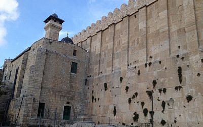 The Cave of the Patriarchs in Hebron (photo credit: Elhanan Miller/Times of Israel)