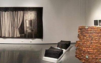Weaving hand-dyed wool for a wall tapestry, or wood for an alternative blanket, are all par for the course in the new Eretz Israel Museum exhibit (photo credit: Leonid Padrul)