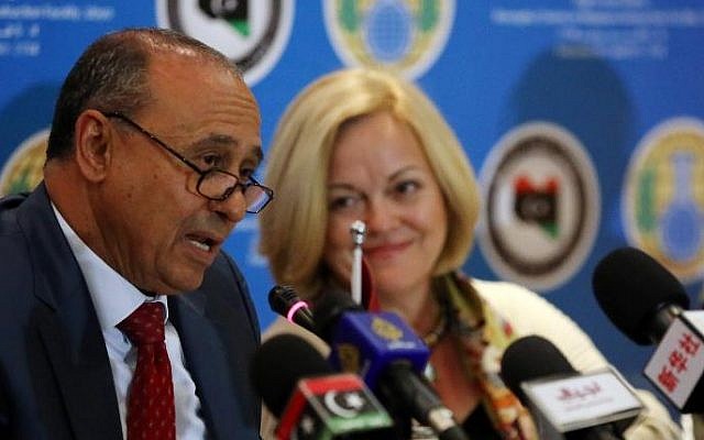 Libyan Foreign Affairs Minister Mohamed Abdelaziz (L) in Tripoli on February 4, 2014 (Photo credit: Mahmud Turkia/AFP) Libyan Foreign Affairs Minister Mohamed Abdelaziz (L) in Tripoli on February 4, 2014 (Photo credit: Mahmud Turkia/AFP)