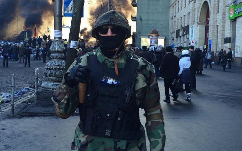 Delta, the nom de guerre of the Jewish commander of a Ukrainian street-fighting unit, is pictured in Kiev earlier this month. (photo credit: 'Delta'/JTA) Delta, the nom de guerre of the Jewish commander of a Ukrainian street-fighting unit, is pictured in Kiev earlier this month. (photo credit: 'Delta'/JTA)