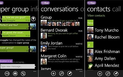 Viber screenshot (Photo credit: Courtesy)
