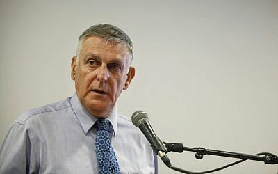 Chemistry Nobel Prize winner Israeli scientist Daniel Shechtman at a press conference in Jerusalem on October 09, 2011. (photo credit: FLASH90)