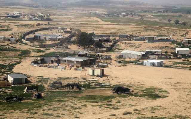 A February 2013 shot of an unrecognized Bedouin village in the Negev (photo credit: Nati Shohat/ Flash 90) A February 2013 shot of an unrecognized Bedouin village in the Negev (photo credit: Nati Shohat/ Flash 90)