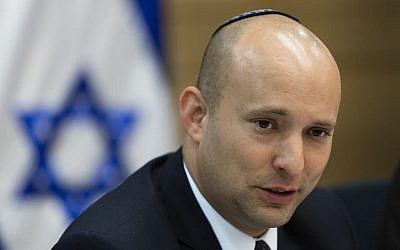 Naftali Bennett at the Knesset, February 11, 2014 (photo credit: Flash90)