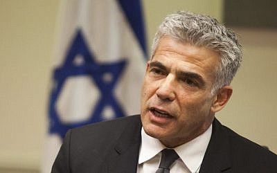 Finance Minister Yair Lapid, February 24, 2014 (photo credit: Flash90)