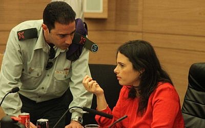 MK Ayelet Shaked leading the Shaked Committee, on February 10, 2014. (photo credit: GPO)