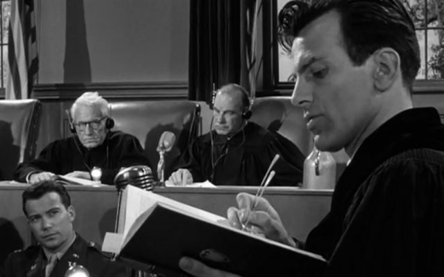 Maximillian Schell in Judgment at Nuremberg (photo credit: Courtesy United Artists)