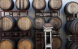Barrels at an Israeli winery in the West Bank settlement of Psagot, February 11, 2014. (AP/ Dan Balilty/File)