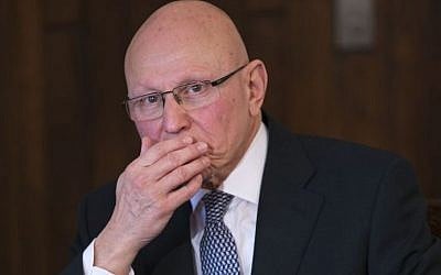 Lebanese Prime Minister Tammam Salam, Saturday, Feb. 15, 2014 (photo credit: AP Photo/Hassan Ammar)