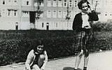 Anne Frank (L) plays with her friend Hanneli Goslar (R) on the Merwedeplein square in Amsterdam, May 1941. (AP Photo/Anne Frank House Amsterdam/Anne Frank Fonds Basel photo collections)