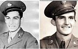 World War II veterans Master Sgt. Manuel V. Mendoza, left, and 1st Lt. Donald K. Schwab. (photo credit: (AP/US Army)
