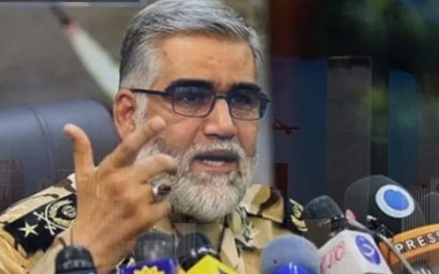 Ahmad-Reza Pourdastan, Iran's ground forces commander (photo credit: YouTube screenshot)