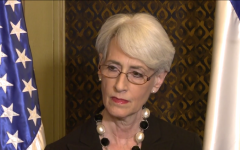 US Undersecretary of State Wendy Sherman speaks to the press in Jerusalem on February 22, 2014. (screen capture: YouTube)