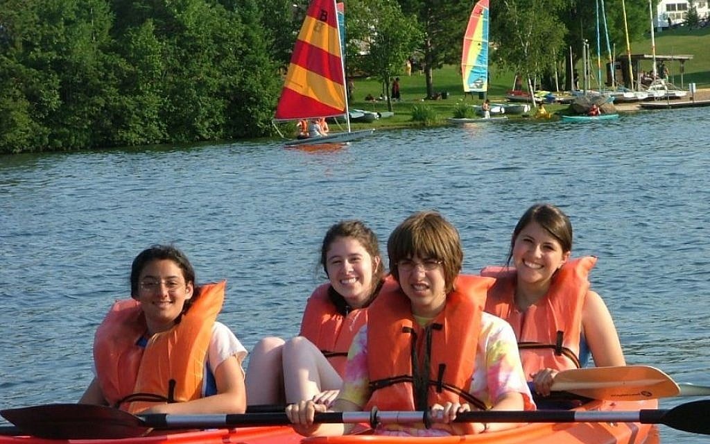 Illustrative photo of children with disabilities and their peers kayaking at the Conservative movement's Camp Ramah Wisconsin. (Courtesy National Ramah Commission/JTA) Illustrative photo of children with disabilities and their peers kayaking at the Conservative movement's Camp Ramah Wisconsin. (Courtesy National Ramah Commission/JTA)