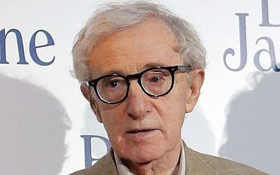Director and actor Woody Allen at the French premiere of 'Blue Jasmine,' in Paris, August 27, 2013 (photo credit: AP/Christophe Ena, File)