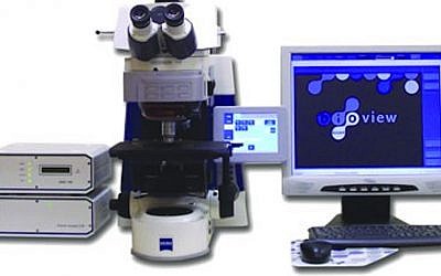 BioView's Accord scanning station, a single slide analysis system which includes the hardware and software needed to tissues samples using the FISH technique (Photo credit: Courtesy)