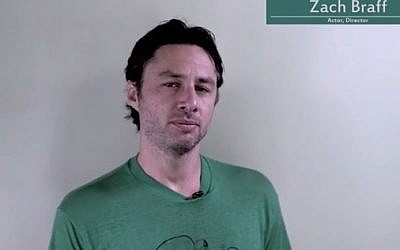 Zach Braff (photo credit: YouTube screen grab)
