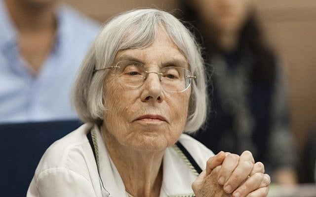 Former Israeli Supreme Court Judge Dalia Dorner attends a session of the Committee on the Status of Women at the Knesset, September 9, 2013 (Flash90) Former Israeli Supreme Court Judge Dalia Dorner attends a session of the Committee on the Status of Women at the Knesset, September 9, 2013 (Flash90)