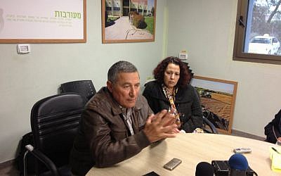Maj. Gen. (res) Doron Almog, left, is chairman of the committee to implement the Prawer Plan (photo credit: Mitch Ginsburg/ Times of Israel) Maj. Gen. (res) Doron Almog, left, is chairman of the committee to implement the Prawer Plan (photo credit: Mitch Ginsburg/ Times of Israel)