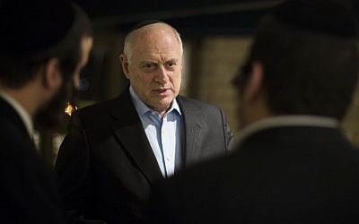 Malcolm Hoenlein, the executive vice chairman of the Conference of Presidents of Major American Jewish Organizations, during an Interview in Jerusalem, January 7, 2014 (Yonatan Sindel/Flash90/File)