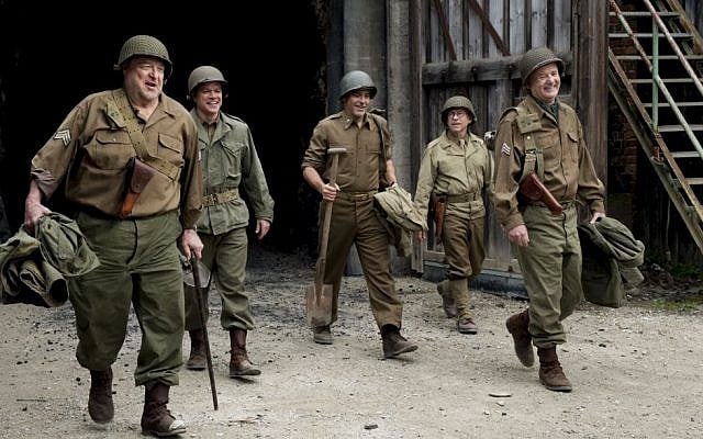 From left to right: John Goodman, Matt Damon, George Clooney, Bob Balaban and Bill Murray star in 'The Monuments Men' (photo credit: Claudette Barius/Columbia Pictures) From left to right: John Goodman, Matt Damon, George Clooney, Bob Balaban and Bill Murray star in 'The Monuments Men' (photo credit: Claudette Barius/Columbia Pictures)