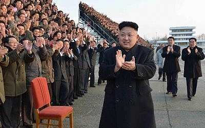 Undated photo released by North Korea's official Korean Central News Agency (KCNA) on February 11, 2014 shows Kim Jong-Un (C) during the national conference of subworkteam leaders in the agricultural sector in an undisclosed location in North Korea (KCNA via KNS/AFP/File)