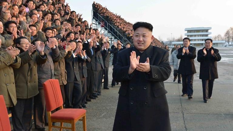 Undated photo released by North Korea's official Korean Central News Agency (KCNA) on February 11, 2014 shows Kim Jong-Un (C) during the national conference of subworkteam leaders in the agricultural sector in an undisclosed location in North Korea (photo credit: KCNA via KNS/AFP/File) Undated photo released by North Korea's official Korean Central News Agency (KCNA) on February 11, 2014 shows Kim Jong-Un (C) during the national conference of subworkteam leaders in the agricultural sector in an undisclosed location in North Korea (photo credit: KCNA via KNS/AFP/File)