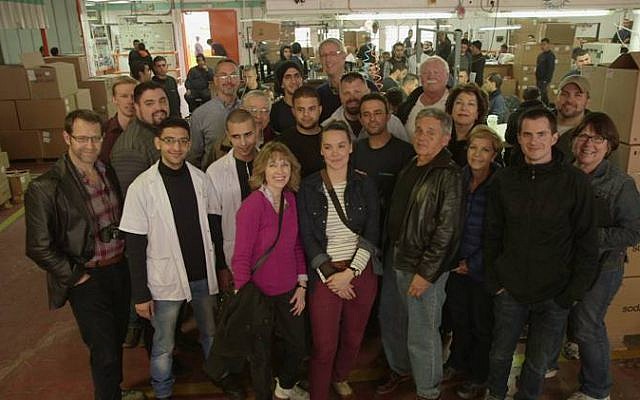 Delegation of Presbyterian leaders at the Ma'ale Adumim SodaStream factory, in February 2014. (photo credit: Yosi Leon/courtesy) Delegation of Presbyterian leaders at the Ma'ale Adumim SodaStream factory, in February 2014. (photo credit: Yosi Leon/courtesy)