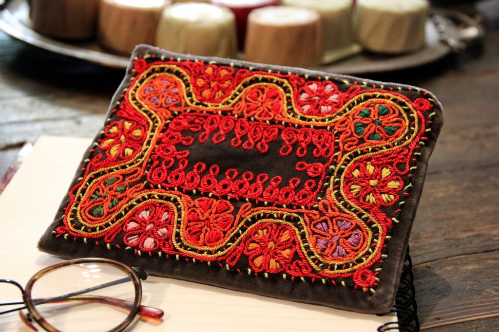 Byzantium Black Velvet Lipstick Red purse sold on CuratedIsrael (Courtesy Curated Israel)