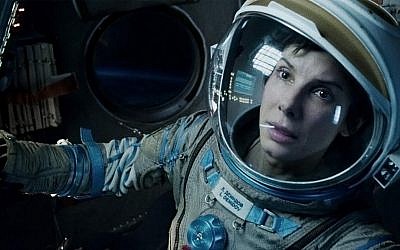 Sandra Bullock in Gravity (photo credit: Warner Bros.)