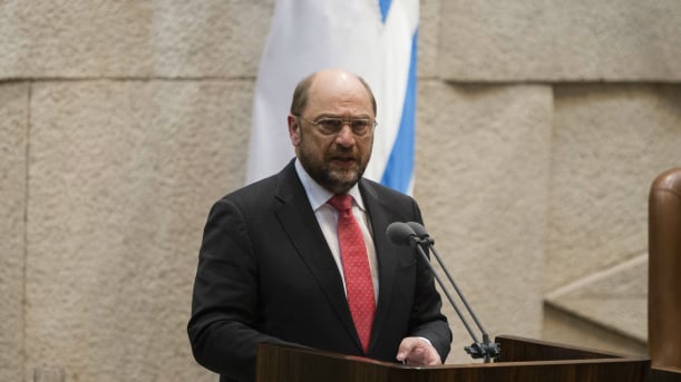 President of the European Parliament Martin Schulz adressess the Israeli parliament in Jerusalem on February 12, 2014. (photo credit: Flash 90) President of the European Parliament Martin Schulz adressess the Israeli parliament in Jerusalem on February 12, 2014. (photo credit: Flash 90)