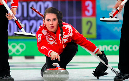 A look of concentration while curling (courtesy Shoshi Games 2014)