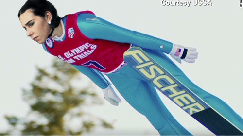 Shosh on skis! (courtesy Shoshi Games 2014)