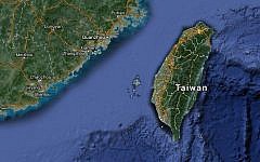 Map showing Taiwan and the neighboring China mainland. (photo credit: Google Maps)