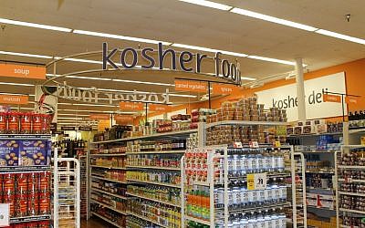 The kosher section at Winn-Dixie's Boca Raton store. (Illustrative photo: Uriel Heilman/JTA)