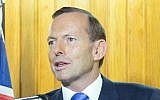 Australian Prime Minister Tony Abbott (photo credit: AFP/Ness Kerton)