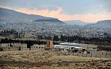 A handout picture released on March 15, 2014, by the official Syrian Arab News Agency (SANA) reportedly shows the city of Yabrud after the Syrian army advanced in the key rebel bastion. (photo credit: AFP PHOTO/HO/SANA)