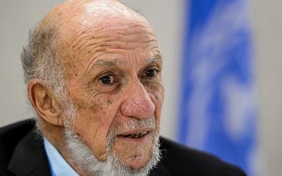 Richard Falk (photo credit: Fabrice Coffrini/AFP)