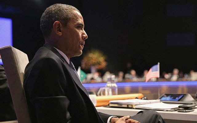 US President Barack Obama attends the opening session of the Nuclear Summit in The Hague, the Netherlands, on Monday, March 24, 2014. (photo credit: AP Photo/Sean Gallup) US President Barack Obama attends the opening session of the Nuclear Summit in The Hague, the Netherlands, on Monday, March 24, 2014. (photo credit: AP Photo/Sean Gallup)