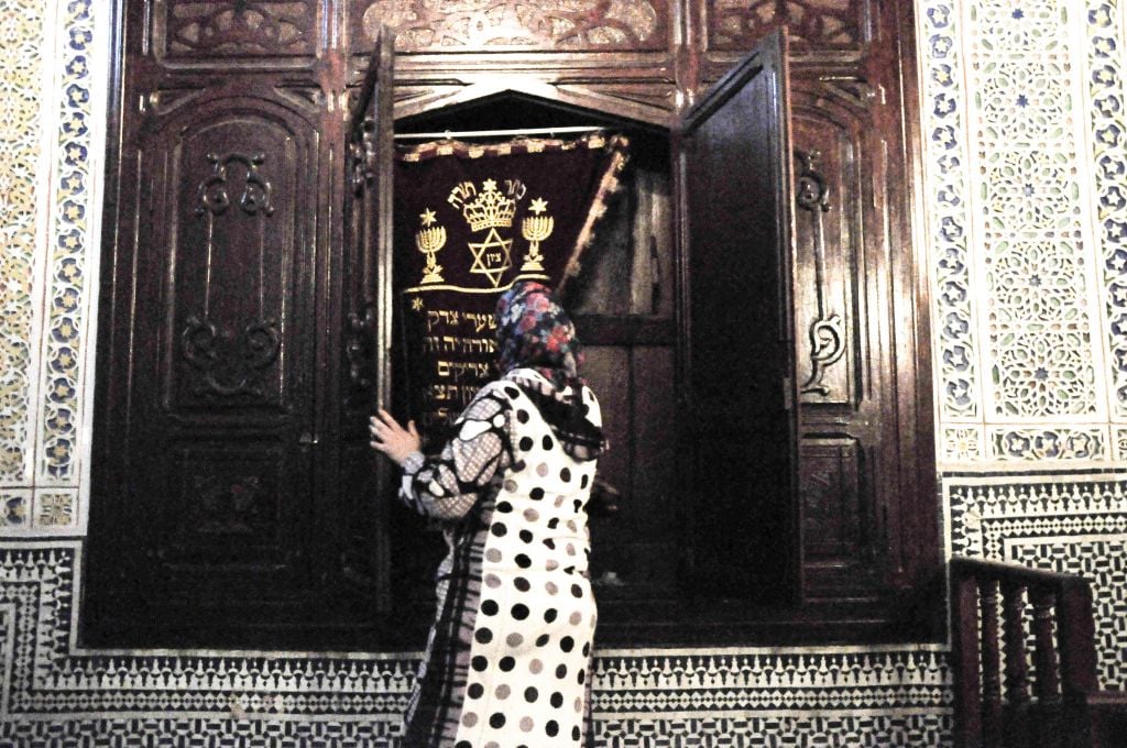 The Ibn Danan synagogue is open to the public but not used often anymore. It was once the only synagogue inside Fez's old city walls. A Muslim family lives below the sanctuary, and escort visitors to the premises for a small fee. (photo credit: Michal Shmulovich)