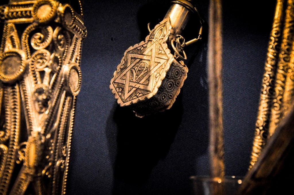 A close-up of Judaica in a Fez antique shop. (photo credit: Michal Shmulovich)