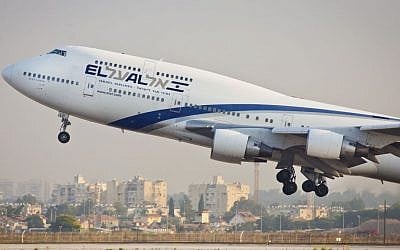 Illustrative photo of an El Al flight taking off at Ben Gurion Airport. (photo credit: Moshe Shai/Flash90/File)