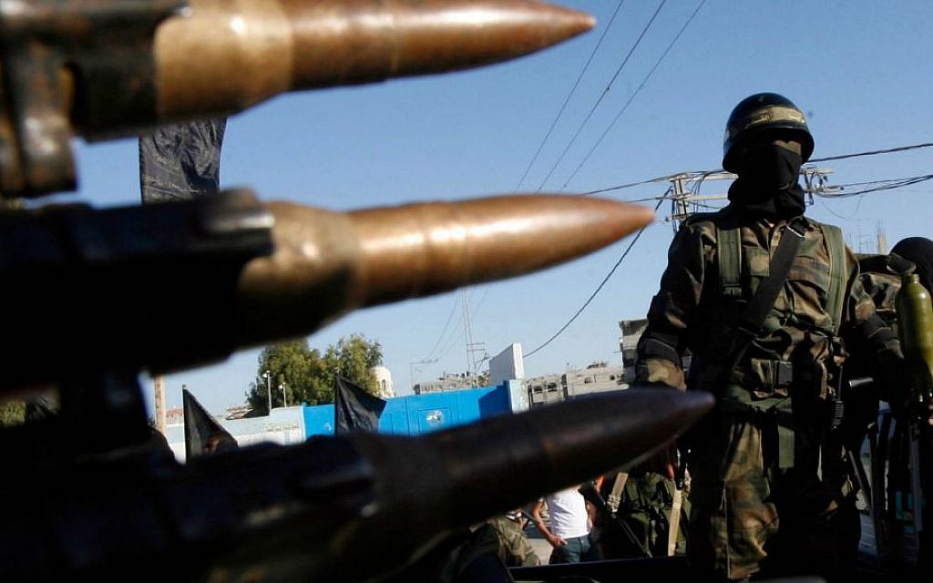 Islamic Jihad militants in the Rafah Refugee Camp, southern Gaza Strip.  (photo credit: Abed Rahim Khatib/Flash90)
