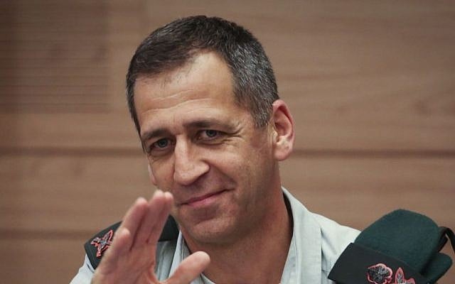 Then-head of Military Intelligence Maj. Gen. Aviv Kochavi attends a Knesset committee meeting on February 25, 2014. (Hadas Parush/Flash90) Then-head of Military Intelligence Maj. Gen. Aviv Kochavi attends a Knesset committee meeting on February 25, 2014. (Hadas Parush/Flash90)