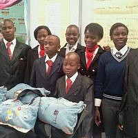 The Botswana team with a bag made of used jeans (Photo credit: Courtesy) The Botswana team with a bag made of used jeans (Photo credit: Courtesy)