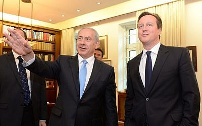 Benjamin Netanyahu, left and David Cameron in Jerusalem Wednesday. (photo credit: Kobi Gideon/GPO)
