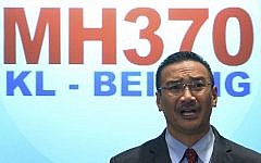 Malaysian acting Transport Minister Hishammuddin Hussein speaks during a press conference at a hotel in Sepang, Malaysia, Thursday, March 20, 2014. (photo credit: AP photo)